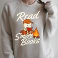 Read S'More Books Book Lover Reading Bookworm Reader Raglan Sleeve Sweatshirt Heather Forest