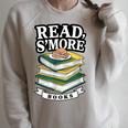 Read S'More Books Marshmallow Reading Smores Raglan Sleeve Sweatshirt Heather Forest