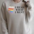 I Read What I Want Book Lovers Readers Raglan Sleeve Sweatshirt Heather Forest