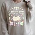Well Read Woman Literature Quote Celestial Book Floral Raglan Sleeve Sweatshirt Heather Forest Well Read Woman Literature Quote Celestial Book Floral Raglan Sleeve Sweatshirt Heather Forest
