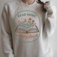 Read More Worry Less Wildflower Book Lover Reading Raglan Sleeve Sweatshirt Heather Forest Read More Worry Less Wildflower Book Lover Reading Raglan Sleeve Sweatshirt Heather Forest
