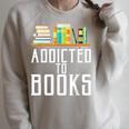 Reader & Library Apparel Addicted To Books Book Lover Raglan Sleeve Sweatshirt Heather Forest