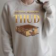 Reader Mole Finished Book Humor Literary Apparel Raglan Sleeve Sweatshirt Heather Forest