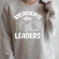 Readers Are Leaders Books Reading Librarian Teacher Bookworm Men Women Kids Raglan Sleeve Sweatshirt Heather Forest