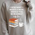 Reading 6-7 Six Seven Meme English Teacher Book Lover Raglan Sleeve Sweatshirt Heather Forest