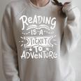 Reading Adventure Bookworm Book Raglan Sleeve Sweatshirt Heather Forest