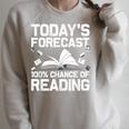 Reading Art For Men Women Bookworm Reading Book Lovers Raglan Sleeve Sweatshirt Heather Forest