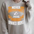 Reading Banned Books Old Woman Saying Reader Book Bans Women Raglan Sleeve Sweatshirt Heather Forest