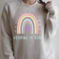 Reading Book Club English Teacher Writer Cute Colorful Men Women Raglan Sleeve Sweatshirt Heather Forest