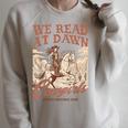 Reading Book Club Western Life We Read At Dawn Cowgirls Raglan Sleeve Sweatshirt Heather Forest