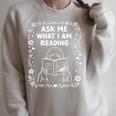 Reading Book Lover Bookish Floral Ask Me What I'm Reading Raglan Sleeve Sweatshirt Heather Forest Reading Book Lover Bookish Floral Ask Me What I'm Reading Raglan Sleeve Sweatshirt Heather Forest