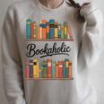 Reading As a Bookaholic For Book Lovers Raglan Sleeve Sweatshirt Heather Forest