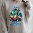 Reading Bookmarks Are For Quitters Book Mark Raglan Sleeve Sweatshirt Heather Forest