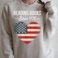 Reading Books Since 1776 American Reading Pride Raglan Sleeve Sweatshirt Heather Forest