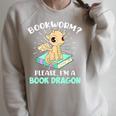 Reading Books Bookworm I Am a Book Dragon Raglan Sleeve Sweatshirt Heather Forest