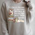 Reading Books Stimulates The Imagination Software For Brains Raglan Sleeve Sweatshirt Heather Forest