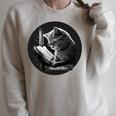 Reading Cat Book Lover Cat Lover Bookworm Cat Owner Raglan Sleeve Sweatshirt Heather Forest Reading Cat Book Lover Cat Lover Bookworm Cat Owner Raglan Sleeve Sweatshirt Heather Forest