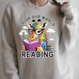 Reading Colors Our World Color Our World 2026 Reading Book Premium Tri-Blend Raglan Sleeve Sweatshirt Heather Forest Reading Colors Our World Color Our World 2026 Reading Book Premium Tri-Blend Raglan Sleeve Sweatshirt Heather Forest