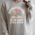 Reading Is Dreaming With Your Eyes Open Book Lover Relaxed Raglan Sleeve Sweatshirt Heather Forest Reading Is Dreaming With Your Eyes Open Book Lover Relaxed Raglan Sleeve Sweatshirt Heather Forest
