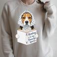 Reading Is My Favorite Sport Beagle Book Lover Raglan Sleeve Sweatshirt Heather Forest