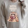 Reading Is My Favorite Sport Book Lover Men Women Raglan Sleeve Sweatshirt Heather Forest