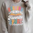 Reading Is My Favorite Sport Book Lover Quote Groovy Raglan Sleeve Sweatshirt Heather Forest Reading Is My Favorite Sport Book Lover Quote Groovy Raglan Sleeve Sweatshirt Heather Forest
