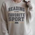 Reading Is My Favorite Sport Bookish Book Nerds Bookworms Raglan Sleeve Sweatshirt Heather Forest