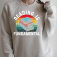 Reading Is Fundamental Book Readers Apparel For Women Men Raglan Sleeve Sweatshirt Heather Forest