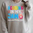 Reading Is My Jam I Love To Read Books Boy Girl Raglan Sleeve Sweatshirt Heather Forest Reading Is My Jam I Love To Read Books Boy Girl Raglan Sleeve Sweatshirt Heather Forest