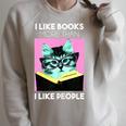 Reading Kitty I Like Books Raglan Sleeve Sweatshirt Heather Forest Reading Kitty I Like Books Raglan Sleeve Sweatshirt Heather Forest