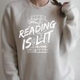 Reading Is Lit Book Lover Reading Teacher For Men Women Kids Raglan Sleeve Sweatshirt Heather Forest Reading Is Lit Book Lover Reading Teacher For Men Women Kids Raglan Sleeve Sweatshirt Heather Forest