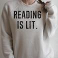 Reading Is Lit English Teacher Book Lovers Raglan Sleeve Sweatshirt Heather Forest Reading Is Lit English Teacher Book Lovers Raglan Sleeve Sweatshirt Heather Forest