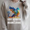 Reading Lover Easily Distracted By Dragons And Books Dragon Raglan Sleeve Sweatshirt Heather Forest Reading Lover Easily Distracted By Dragons And Books Dragon Raglan Sleeve Sweatshirt Heather Forest