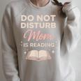 Reading Mom Bookish Mother Book Lover Raglan Sleeve Sweatshirt Heather Forest