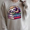 Reading Muffler Sloth On Stack Of Books Premium Tri-Blend Raglan Sleeve Sweatshirt Heather Forest Reading Muffler Sloth On Stack Of Books Premium Tri-Blend Raglan Sleeve Sweatshirt Heather Forest