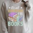 Reading Nerd Its Not Hoarding If Its Books Hoarding Raglan Sleeve Sweatshirt Heather Forest