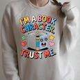 Reading Outfit I’m a Book Character For Teachers And Raglan Sleeve Sweatshirt Heather Forest