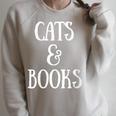 Reading Quote Cats & Books Reader Librarian Cat Mom Kitten Raglan Sleeve Sweatshirt Heather Forest