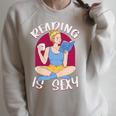 Reading Is Sexy Book Lover Fun Literary Raglan Sleeve Sweatshirt Heather Forest