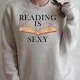 Reading Is Sexy Bookworm Book Lover Reading Is Sexy Raglan Sleeve Sweatshirt Heather Forest