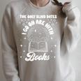 Reading Shirts Women Bookworm Blind Dates Book Lover Raglan Sleeve Sweatshirt Heather Forest