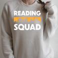 Reading Squad Book Lover And Reading Teacher For Men Women Kids Raglan Sleeve Sweatshirt Heather Forest