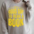 Reading Teacher Bookworm Its A Good Day To Read A Book Raglan Sleeve Sweatshirt Heather Forest