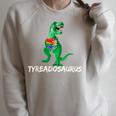 Reading Teacher Read Books Dinosaur Tyreadasaurus For Men Women Girls Kids Raglan Sleeve Sweatshirt Heather Forest