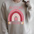 Reading Is My Thing Book Bookworm Teacher Rainbow Girl Raglan Sleeve Sweatshirt Heather Forest