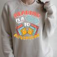 Reading Is A Ticket To Adventure Book Library Themed Raglan Sleeve Sweatshirt Heather Forest Reading Is A Ticket To Adventure Book Library Themed Raglan Sleeve Sweatshirt Heather Forest