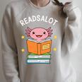 Readsalot Axolotl Reading Kids Book Lover Librarian Premium Tri-Blend Raglan Sleeve Sweatshirt Heather Forest Readsalot Axolotl Reading Kids Book Lover Librarian Premium Tri-Blend Raglan Sleeve Sweatshirt Heather Forest