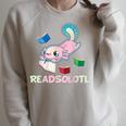 Readsolotl Axolotls Funny Kids Reading Fish Books Lizard Raglan Sleeve Sweatshirt Heather Forest Readsolotl Axolotls Funny Kids Reading Fish Books Lizard Raglan Sleeve Sweatshirt Heather Forest