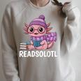 Readsolotl Cute Pink Kawaii Axolotl Reading Book Lover Raglan Sleeve Sweatshirt Heather Forest Readsolotl Cute Pink Kawaii Axolotl Reading Book Lover Raglan Sleeve Sweatshirt Heather Forest