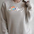 Red Panda Reading Book Heartbeat Raglan Sleeve Sweatshirt Heather Forest